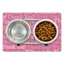 Thankful Message Pink Pet Mat