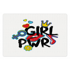 Girl Power with a Crown Pet Mat
