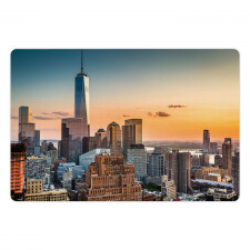 Sunset Manhattan Skyline Pet Mat