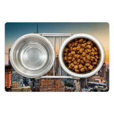 Sunset Manhattan Skyline Pet Mat