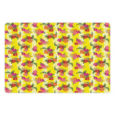 Tropical Flowers Art Pet Mat