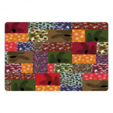 Colorful Pine Squares Art Pet Mat