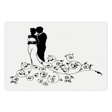 Bride and Groom Abstract Art Pet Mat