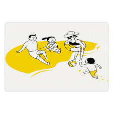 Happy Family at the Beach Pet Mat