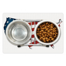 Patriotic Waving USA Flag Pet Mat