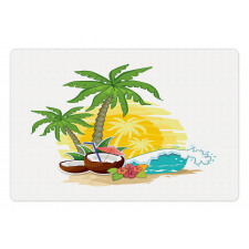 Coconut Drink Palms Pet Mat