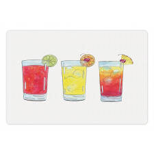 Watercolor Cocktails Pet Mat