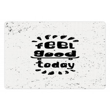 Grunge Words Skateboard Pet Mat