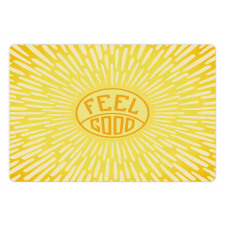 Text Radially Sunbeams Pet Mat