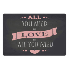 Drawn Letters Chalkboard Pet Mat