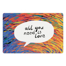 Watercolored Speech Bubble Pet Mat