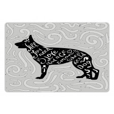 German Shepherd Dog Doodle Pet Mat