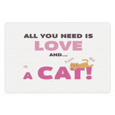 Retro Letters Kitten Pet Mat