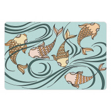 Floating Fish in the Sea Pet Mat