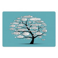 Fish Tree Concept Artwork Pet Mat