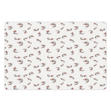 Oriental Art Carps Koi Pet Mat