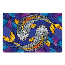 Stained Glass Style Fish Pet Mat