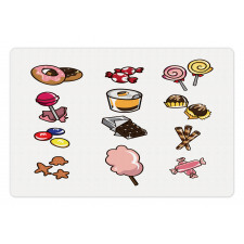 Cartoon Various Candies Pet Mat