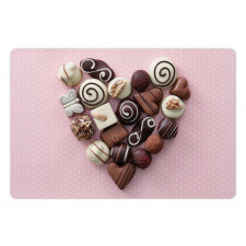 Candies in a Heart Shape Pet Mat