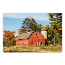 Old Barn Silo with Trees Pet Mat