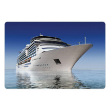 White Ship on the Water Pet Mat