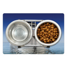 White Ship on the Water Pet Mat