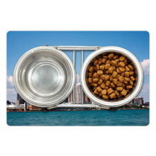 Downtown Detroit Skyline Pet Mat