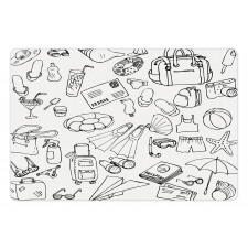 Sea Hand-drawn Sketches Art Pet Mat