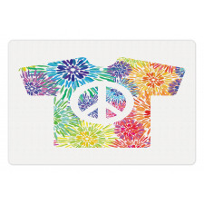 T-Shirt Design Hippie Style Pet Mat