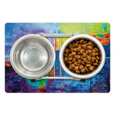 Vibrant Graffiti Spray Pet Mat