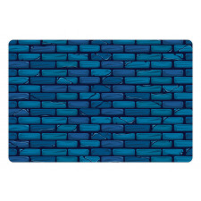 Blue Colored Stone Wall Pet Mat