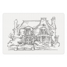 Gothic Mansion Art Pet Mat