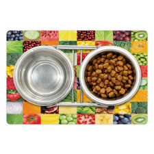 Healthy Fresh Food Squares Pet Mat