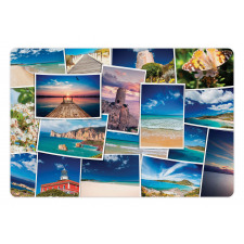 Tropical Holiday Polaroids Pet Mat