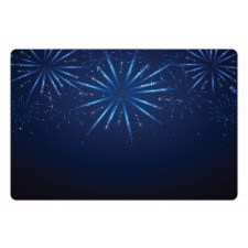 Fireworks at Night Sky Pet Mat