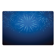 Celebration Elements on Blue Pet Mat