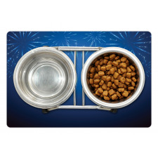 Celebration Elements on Blue Pet Mat