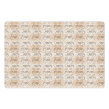 Elephant and Eyes Pet Mat