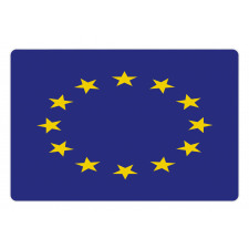 Simple European Union Flag Pet Mat