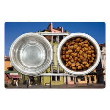 Poland Old Town Houses Scene Pet Mat