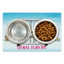 Travel Europe Landmarks Sky Pet Mat