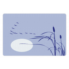 Abstract Team of Geese Moon Pet Mat