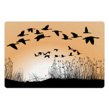 Reeds Silhouettes in the Sky Pet Mat