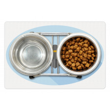 Cap on Blue Round Pet Mat