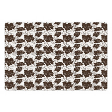 Detailed Leaves Curl Stalk Pet Mat