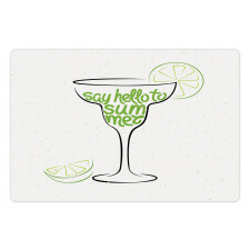 Cocktail Glass with Limes Pet Mat