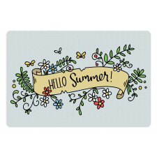 Floral Hello Summer Ribbon Pet Mat