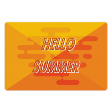 Abstract Design Hello Summer Pet Mat