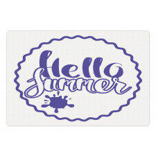 Hello Summer Season Circle Pet Mat