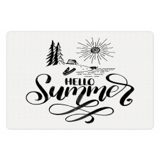 Hello Summer Camping Vacation Pet Mat